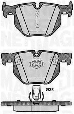 MAGNETI MARELLI 363916060487 -  Комплект тормозных колодок, дисковый тормоз